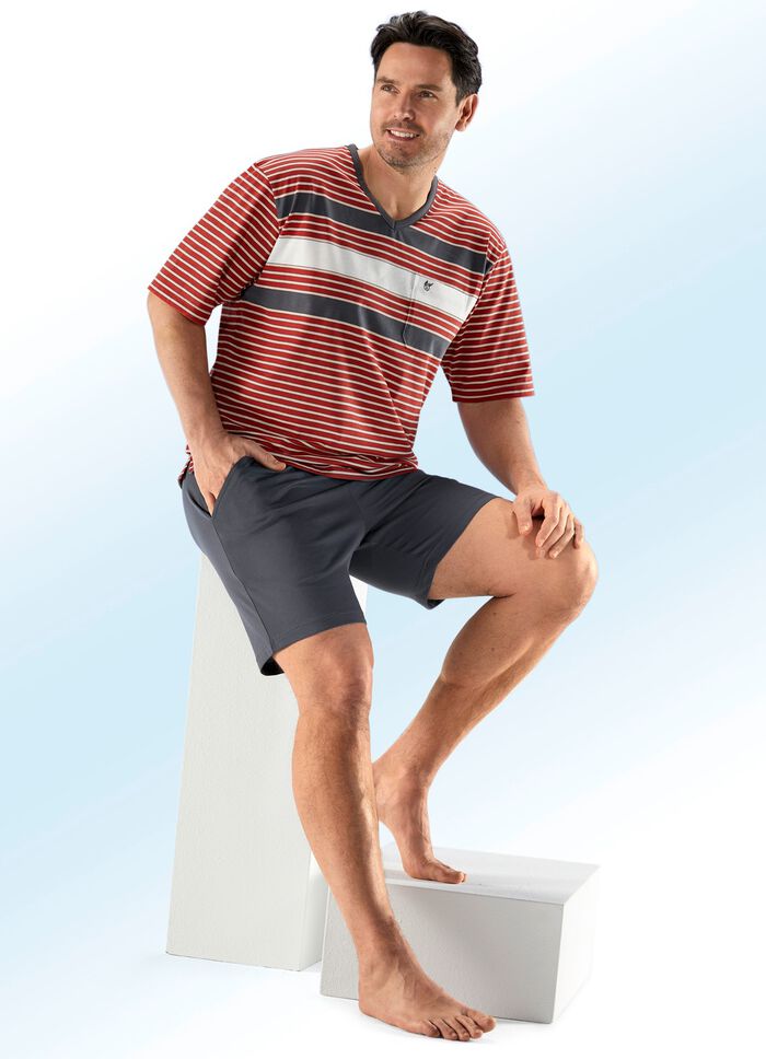 Hajo Klima Komfort Shorty mit Knopfleiste und Brusttasche 