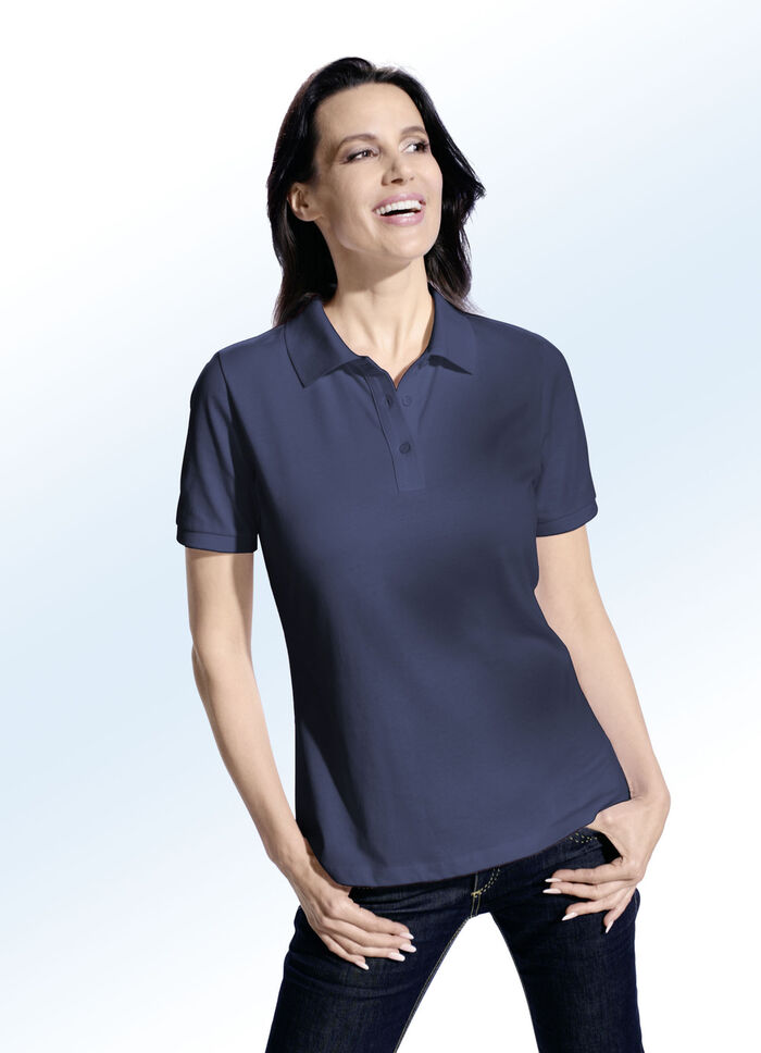 Zweierpack Poloshirt mit kurzer Knopfleiste 