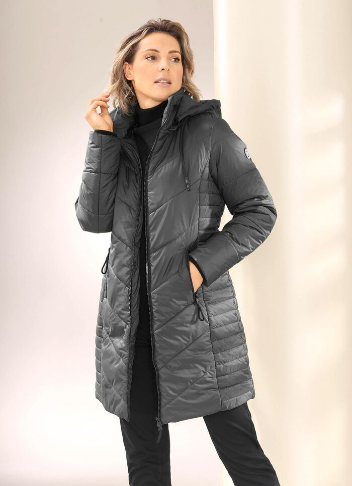 Kurzmantel mit 2-Wege-Reißverschluss GRAFIT