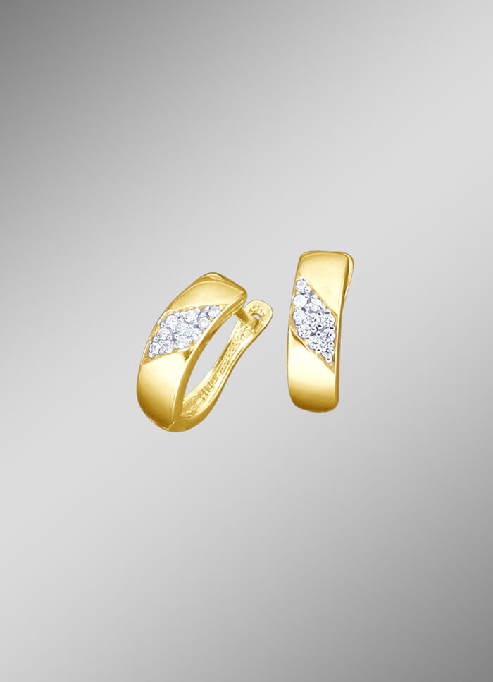 Klappcreolen mit synth. Zirkonia 