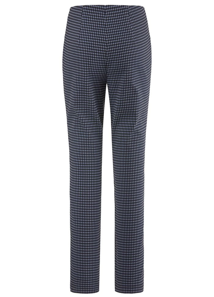 Hose mit trendiger Hahnentritt-Dessinerung 