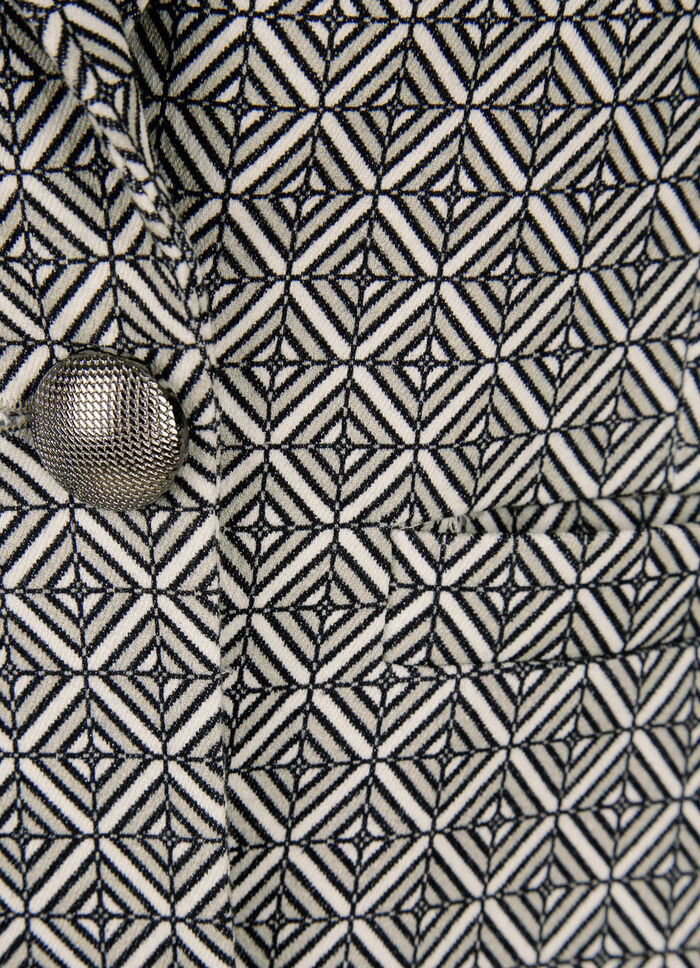 Blazer mit grafischem Dessin 