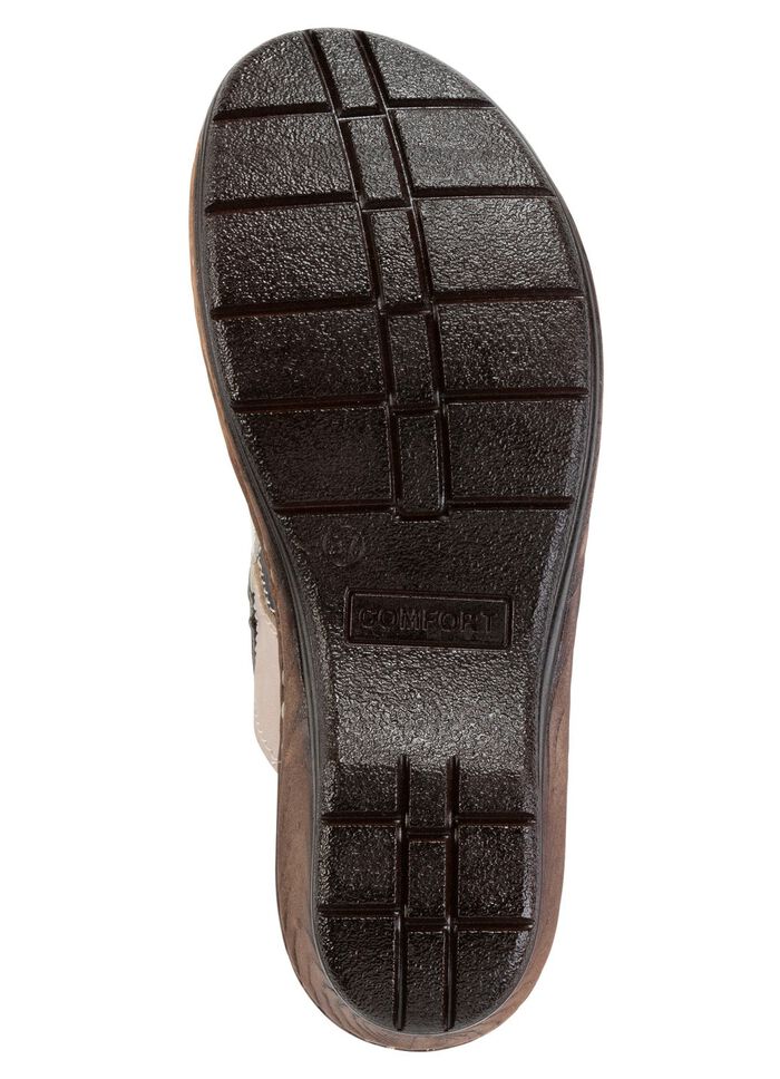 ELENA EDEN Pantolette mit dezenter Knitter-Struktur 