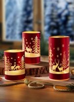 Windlicht, 3er-Set, aus Glas 