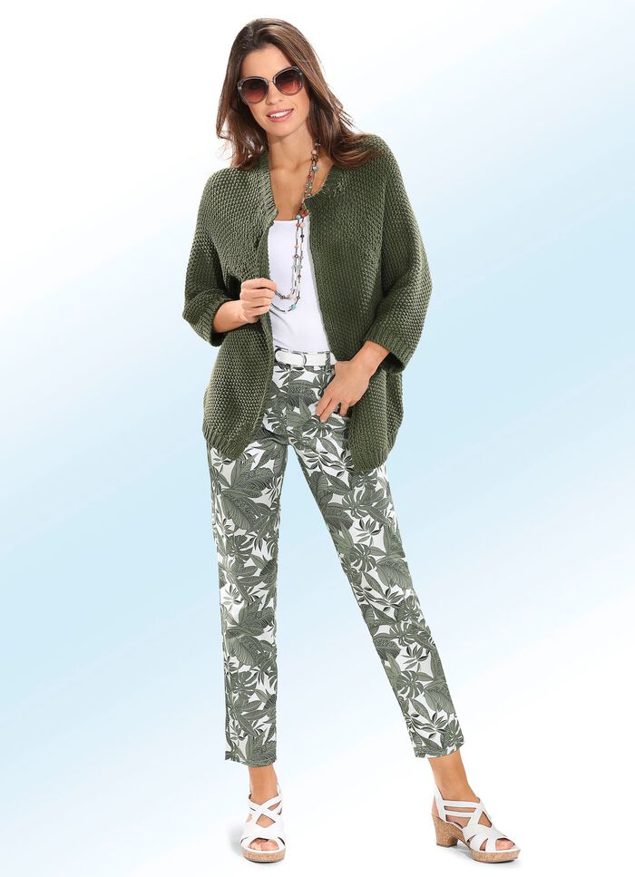 Strickjacke mit weiten Raglan&auml;rmeln OLIV