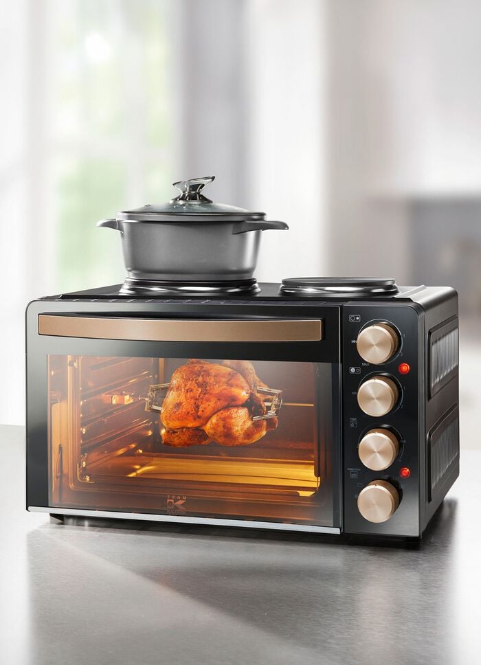 Kleink&uuml;che 2-in-1: Kochfeld und Ofen 