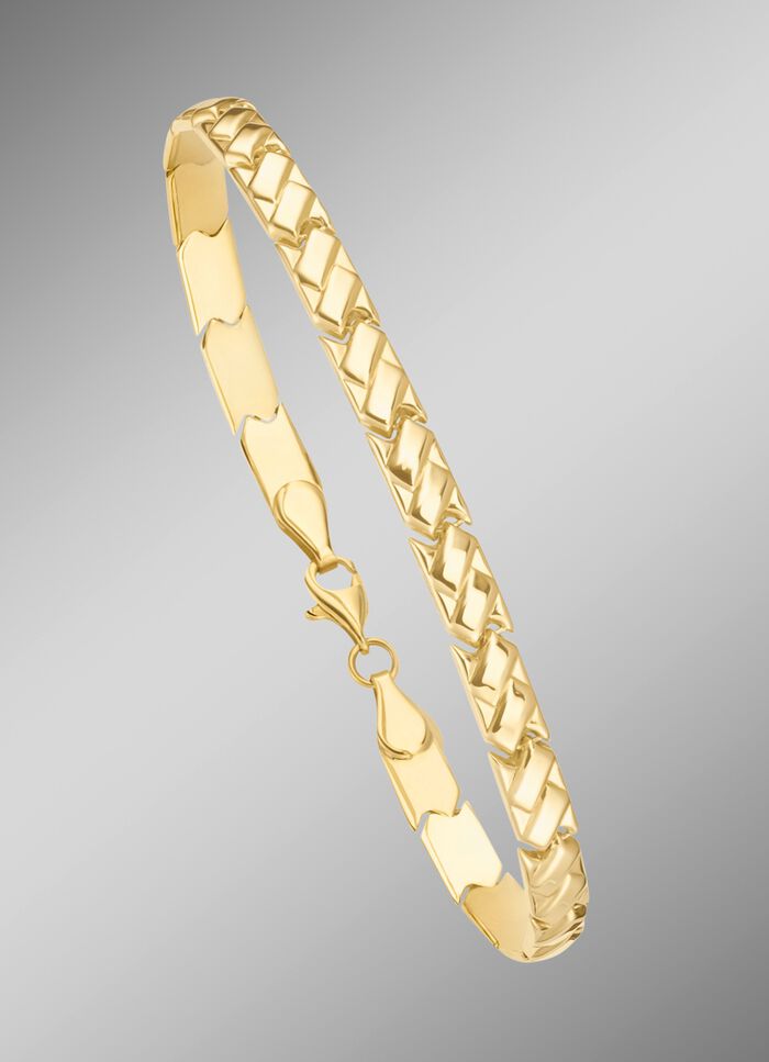Elegantes, gl&auml;nzendes Armband mit Karabiner 
