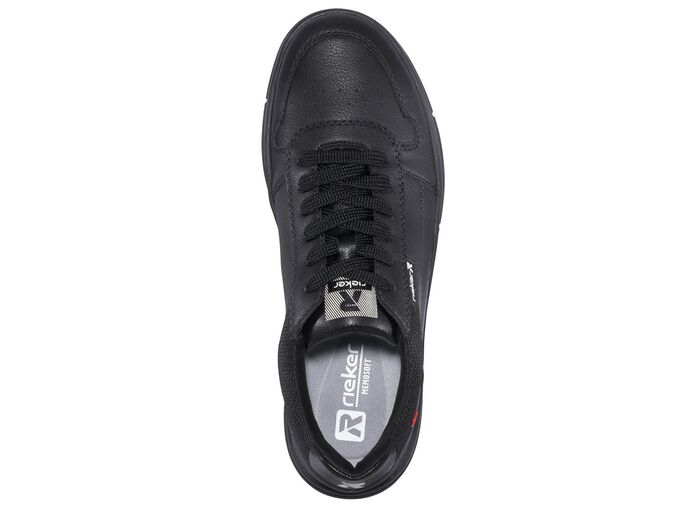 Rieker Schn&uuml;r-Sneaker aus Nappaleder SCHWARZ