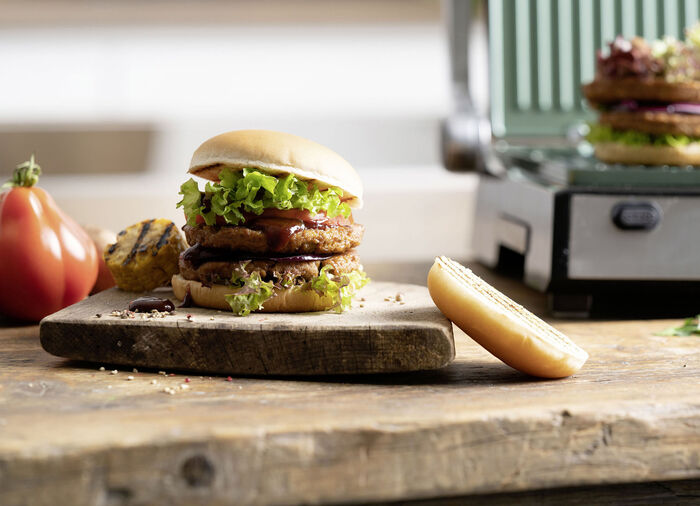 Kontaktgrill mit innovativer, pflanzenbasierter Ceravegan-Keramik-Antihaftbeschichtung 