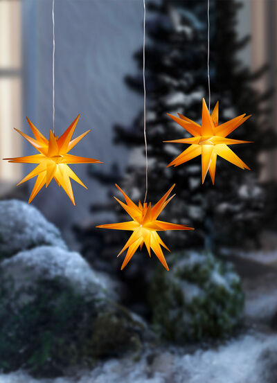 3er Set LED-Sterne, mit Timerfunktion 