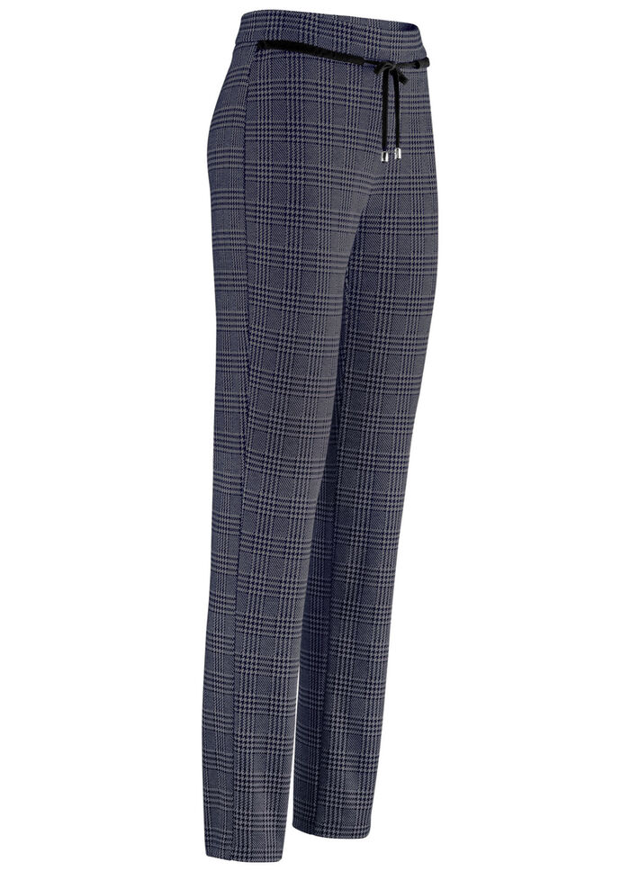 Hose mit aktueller Glencheck-Dessinierung MARINE-GRAFIT