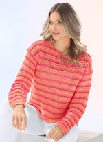 Pullover in Ringelmuster APRICOT-KORALLE