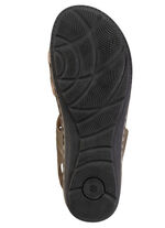 ELENA EDEN Sandale aus Nappaleder mit Kontrastbesätzen BRAUN