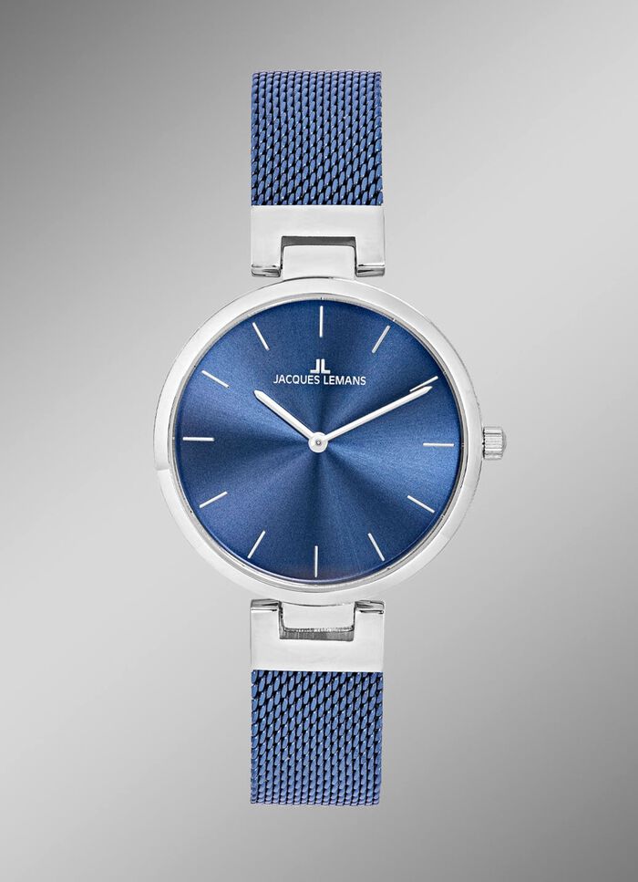 Quartz-Damenuhr mit Edelstahlgeh&auml;use und Edelstahlband 