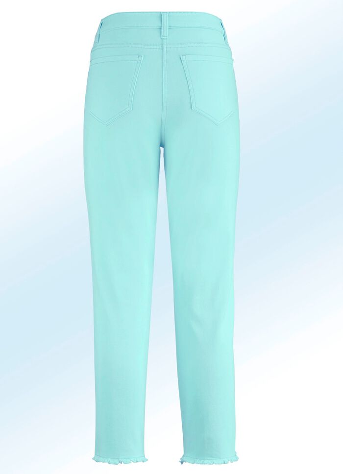 Hose in 7/8-L&auml;nge mit interessantem Fransenabschluss 