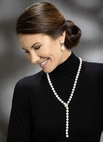 Wundervolle Y-Collier mit Süßwasser-Zuchtperlen 