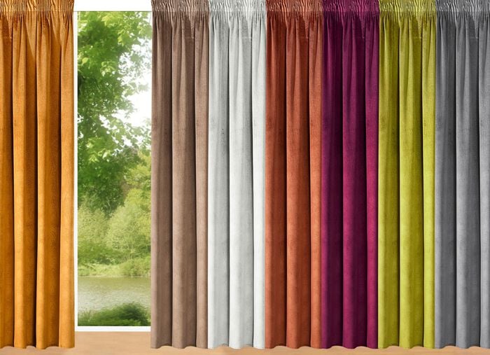 Energiespar-Verdunkelungsschals in Samtoptik BORDEAUX