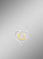 Herz-Anh&auml;nger mit 25 Diamanten 