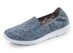 ELENA EDEN, sommerliche Damen-Slipper, Weite G, mit herausnehmbarem Fu&szlig;bett JEANS