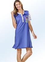 Zweierpack Nachthemden aus BIO-Baumwolle mit Druck BLAU/GR&Uuml;N