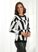 Pullover mit grafischem Dessin 