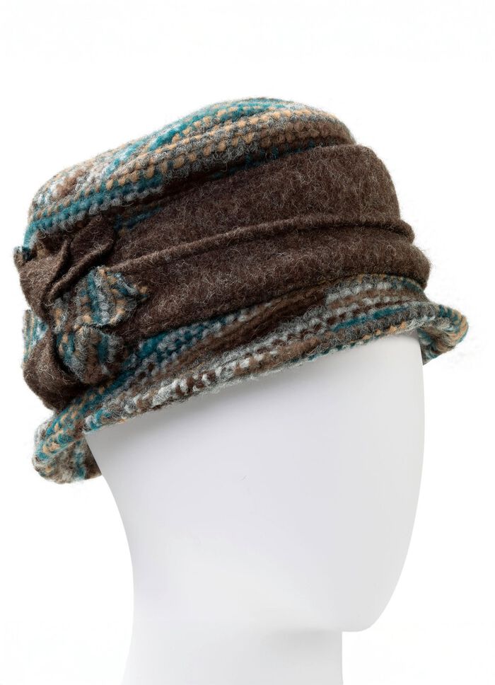 Warmer Damen-Hut mit Krempe 