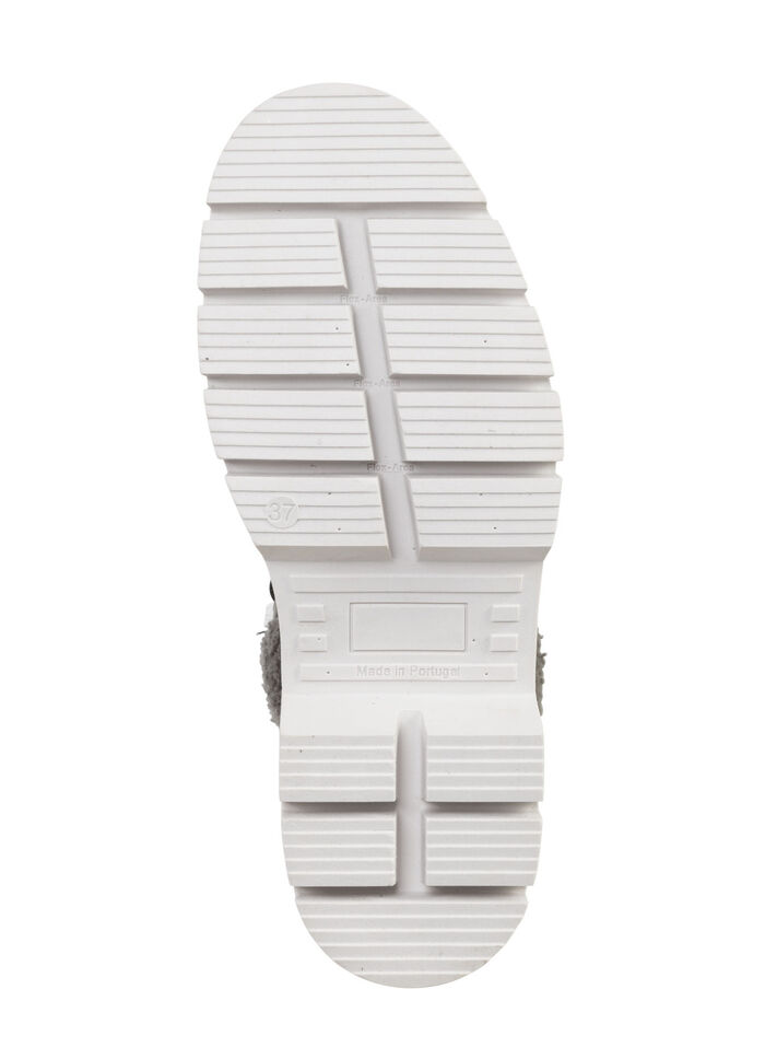 ELENA EDEN Schn&uuml;r-Stiefelette mit kuscheligem Teddy-Kragen SCHWARZ