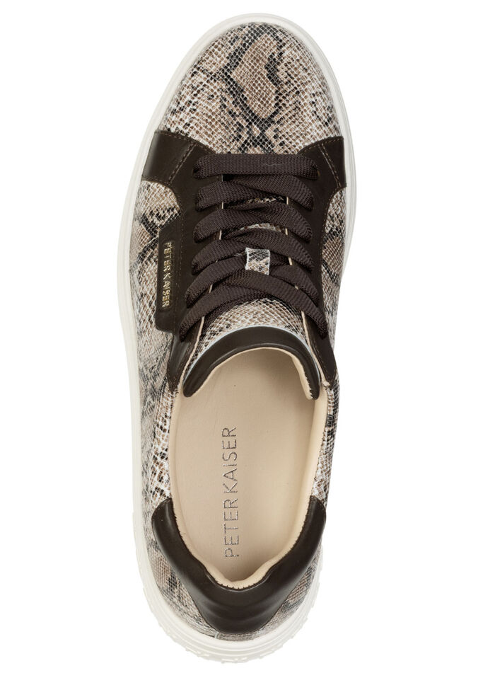 Peter Kaiser, modische Damen-Sneaker, mit herausnehmbarem Fußbett TAUPE-MOKKA