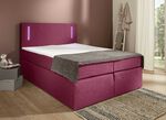 Boxspringbett mit LED-Beleuchtung ROT