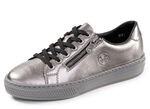 Rieker, modische Damen-Sneaker, mit Reißverschluss ALTSILBER