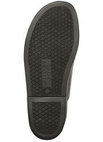 Gefütterte Herren-Hausschuhe, mit Lammfell BORDEAUX-SCHWARZ