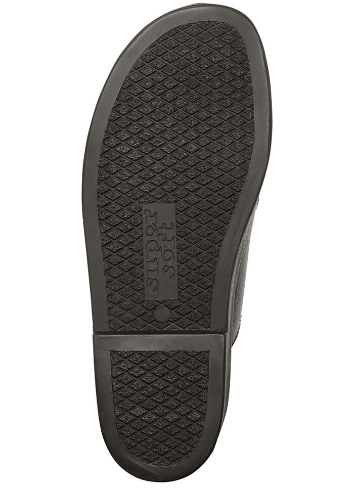 Gefütterte Herren-Hausschuhe, mit Lammfell BORDEAUX-SCHWARZ