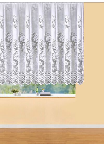 Blumenfenster-Store mit Automatikfaltenband 