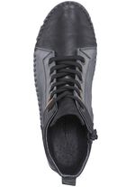 Gemini Mokassin-Schn&uuml;r-Bootie mit Knitter-Struktur 