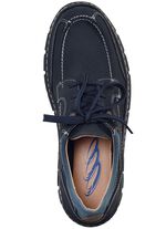 Schn&uuml;rschuh mit Kontrast-Eins&auml;tzen BLAU