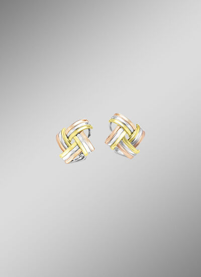 Modische Knoten-Clipstecker in Tricolor 