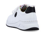 Rieker, stylische Damen-Sneaker, Weite H, mit herausnehmbarem Fu&szlig;bett WEISS-SCHWARZ