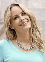 Zeitlose Halskette in strahlendem Silber und Türkisblau 