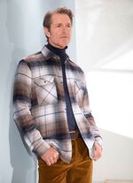 "Milano Italy"-Overshirt ECRU-MARINE-TERRAKOTTA KARIERT