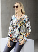 Faszinierendes Longshirt mit dekorativer Strasszier 