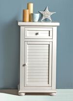 Teilmassive Kommode, 1-t&uuml;rig, in Antik Wei&szlig; 