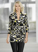 Shirt-Tunika mit Stehkragen 