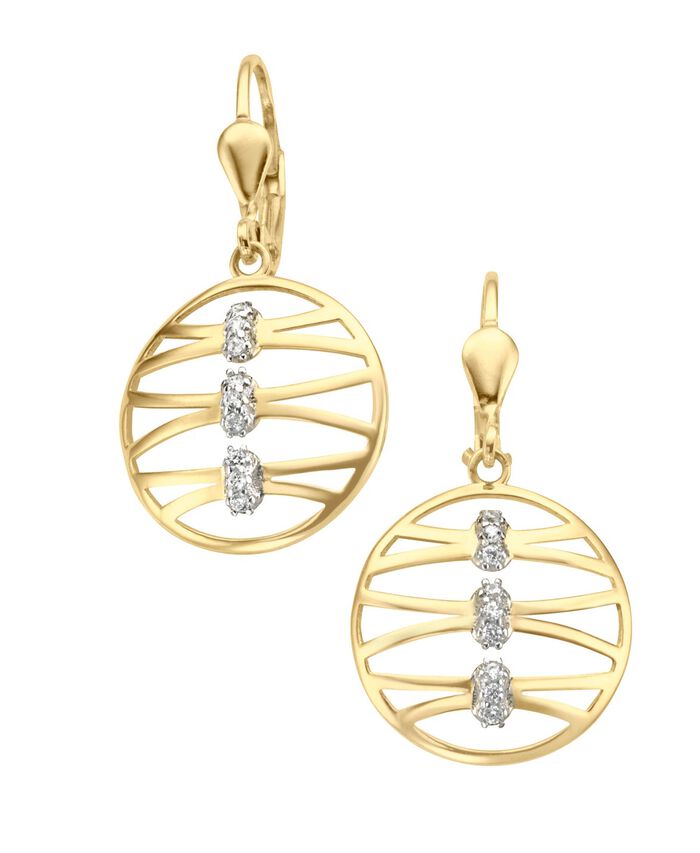Filigrane Ohrringe mit synth. Zirkonia 