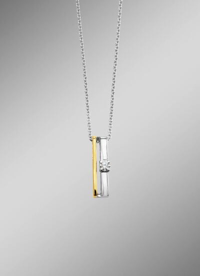 Zeitlose Eleganz: Anh&auml;nger mit Brillant und Ankerkette 