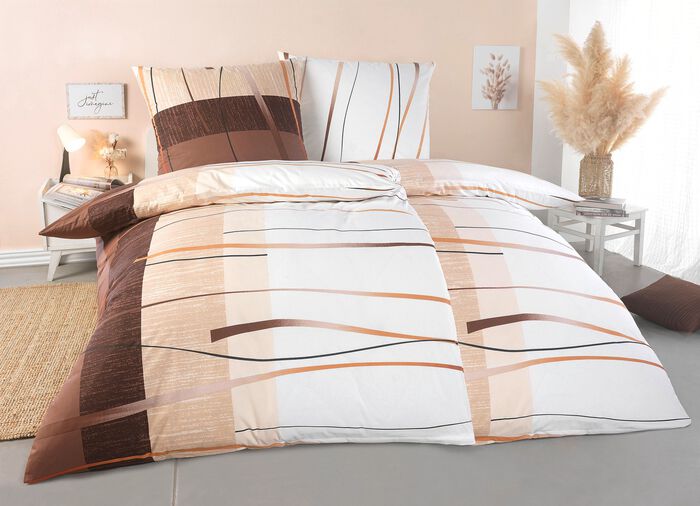 Bettw&auml;sche-Garnitur mit Rei&szlig;verschluss 