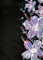 Hose mit tollem Floral Dessin SCHWARZ