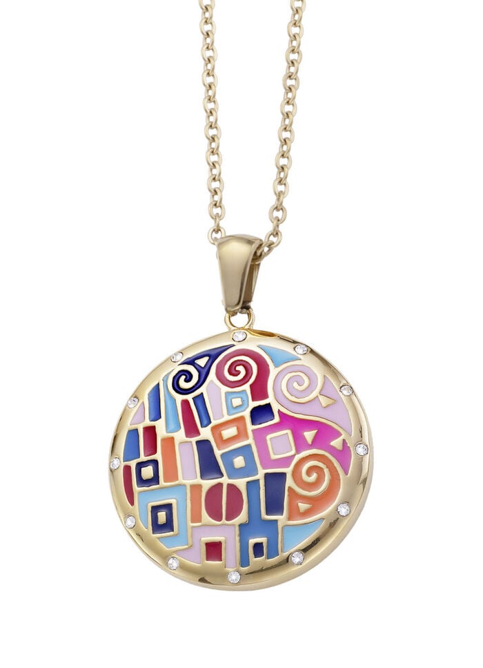 Anhänger mit Mosaikmuster und Ankerkette 