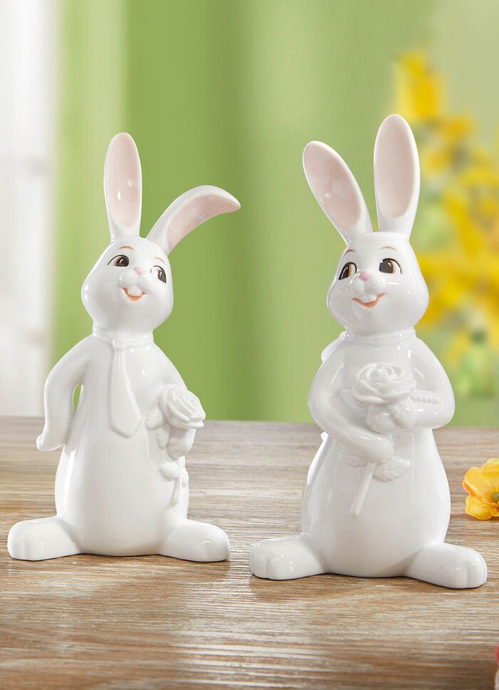 Goebel-Hasen von Hand gefertigt und bemalt WEISS