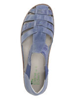 ELENA EDEN Riemchen-Sandale aus Nappaleder und effektvoll gepr&auml;gtem Veloursleder JEANS