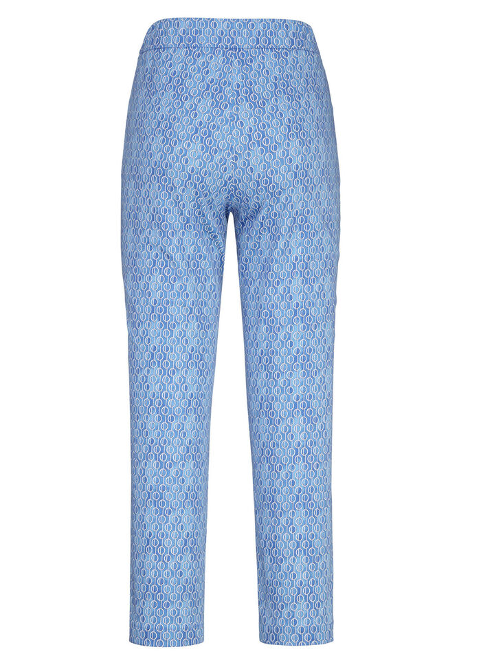 Hose in aktueller Dessinierung AZURBLAU-WEISS